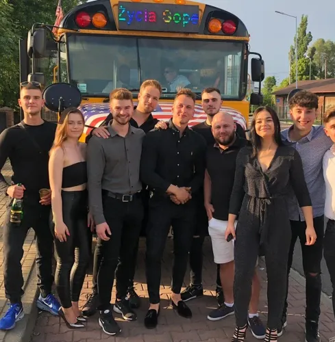 Warsaw STRIP AMERICAN PARTY BUS
